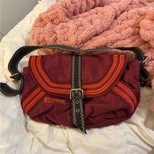 Bensimon Red and Orange Crossbody Bag